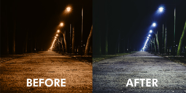 Street Light Before After